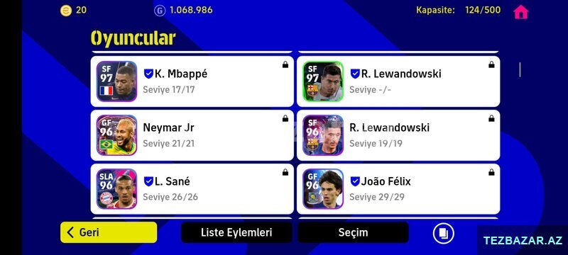 eFootball mobile hesabı satılır münasib qiymətə Oyunlar TEZBAZAR AZ