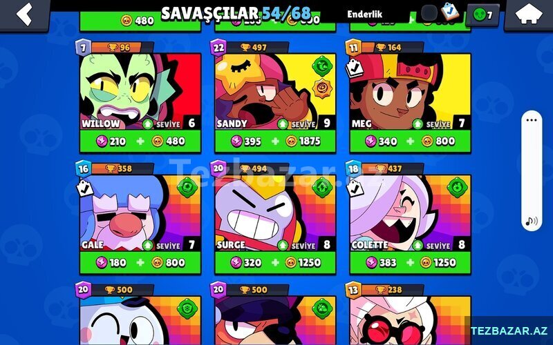 Brawl Stars Hesabi Barter Oyunlar TEZBAZAR AZ