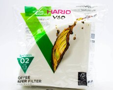 Hario V60 #02 kağız kofe dəmləmə filtri