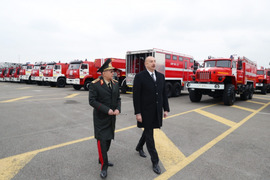 Qarabağda yanğından mühafizə üçün "KamAZ" və "İveco" markalı 150 yanğınsöndürən