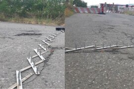 Ruslar yola tikanlı məftil düzdü - BAKIDAN GEDƏN TIR-LAR GÖZLƏYİR