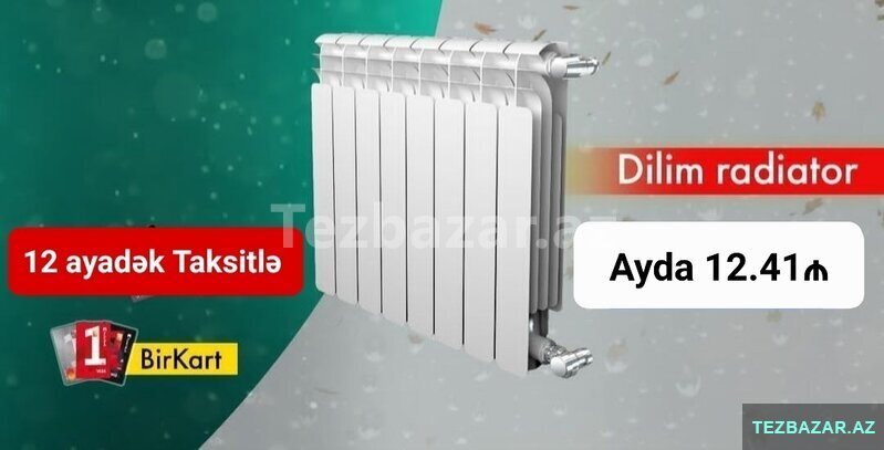 Taksitlə və nağd radiatorlar Faizsiz 62