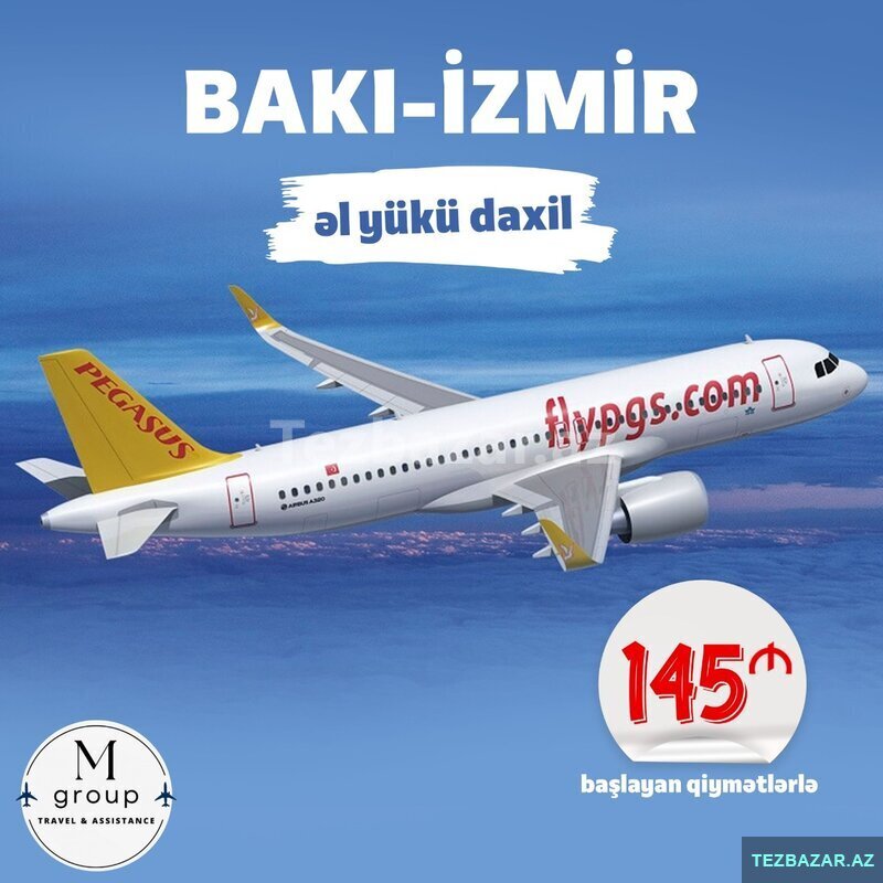 Bakı-İzmir aviabileti yaz-yay ayları erkən satış