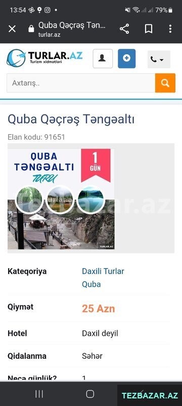 Quba Qəçrəş Təngəaltı turu