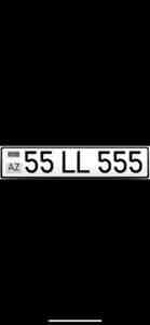 Avtomobil qeydiyyat nişanı - 55-LL-555