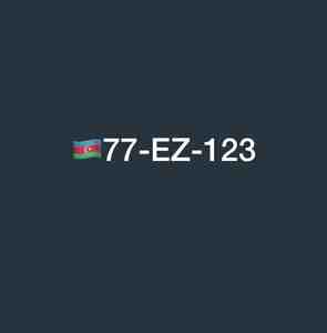 Avtomobil qeydiyyat nişanı - 77-EZ-123
