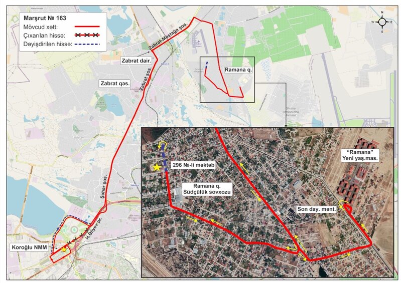 Yeni Ramananın marşrut xətti 