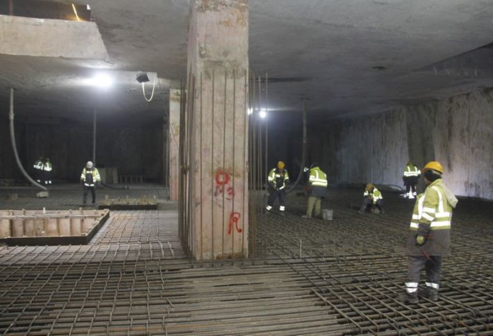 Yeni tikilən metro stansiyasında daha bir mərhələ üzrə inşaat işləri tamamlanıb