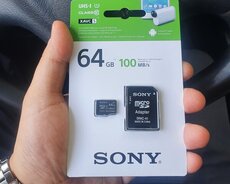 64 Gb "Sony" Class10 mikrosd Kart