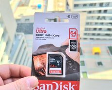 Sd Kart Sandisk Ultra 64 Gb Klass 10 Yaddaş Kartı