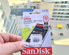 Sandisk 16 Gb Klass 10 Mikro Yaddaş kartı