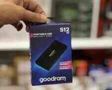 SSD Goodram Portable Extenal Hx100 512 gb usb3.2Type-C 950 MBs Read və 900 MBs Writes
