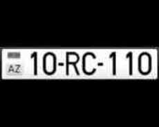 Avtomobil qeydiyyat nişanı - 10-RC-110