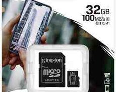 Yaddaş kartı Kingston 32G micSD Select Pls 100R C10 (SDCS232GB-N)