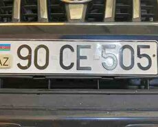 Avtomobil qeydiyyat nişanı - 90-CE-505