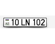 Avtomobil qeydiyyat nişanı - 10-LN-102