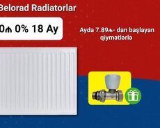 Belorad panel radiatorlar hediyyeli Faizsiz