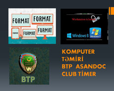 kompüter Formatı, Asandoc, Btp, Club timer quraşdırılması
