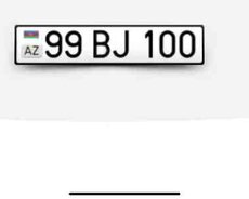 Avtomobil qeydiyyat nişanı - 99-BJ-100