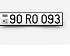Avtomobil qeydiyyat nişanı - 90-RO-093