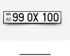 Avtomobil qeydiyyat nişanı - 99-OX-100
