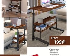 Türkiyə istehsalı təkərli kompüter masası | 30% Endirim
