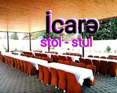 Masa və oturacaq kirayəsi, qab-qacaq icarəsi