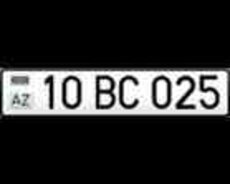 Avtomobil qeydiyyat nişanı - 10-BC-025