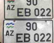 Avtomobil qeydiyyat nişanı - 90-EB-022