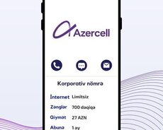 azercell korparativ nömrəler limitsiz internet