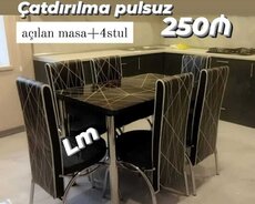Metbex üçün masa və oturacaqlar