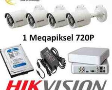 Hikvision 1 mp kamera dəst