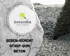 Şeben, sement, beton, qum, atsep satışı