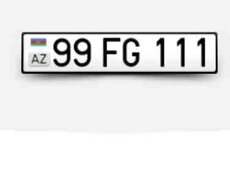 Avtomobil qeydiyyat nişanı - 99-FG-111