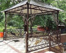 Bisetkalar, perqola, markiz, məhəccərlər, metal işləri