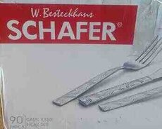 Qaşıq, çəngəl, biçaq dəsti Schafer