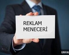 Şirkətdə reklam işi üçün kadr