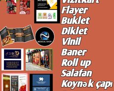 Vizitka, Flayer, Buklet və diqər reklam işləri