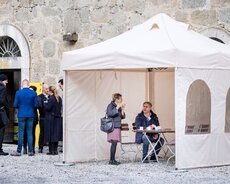 Sökülüb yığılan çadır