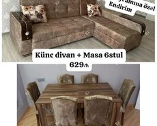 Masa və künc divan