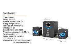 Dinamik Kisonli U-3100 Speaker (USB 2.1)