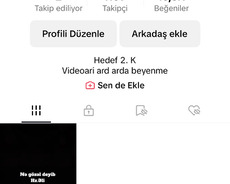 Tik tok sehvesi satilir 10 manat