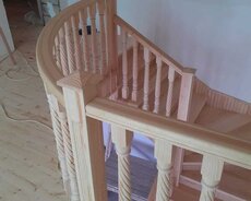Подготовка деревянной лестницы
