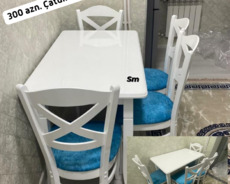 Кухонный стол + комплект из 4 стульев