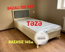 Yeni, Təknəfərlik çarpayı, Bazasız, Matras ilə, Siyirməsiz