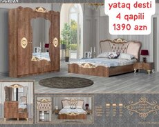 Yataq desti 4 qapili dolabla