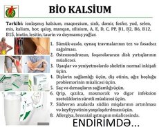 Bio Kalsium-sümük, diş-karies, qan, dəri, ürək-damar, şiş, hamilə