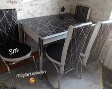 комплект стола и стула для кухни