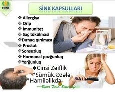 Biosink-Cinsi Zəif, prostat, mədə, dəri, immun, saç, dırnaq, hamilə
