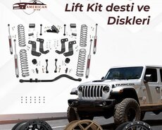 Jeep Wrangler modeli üçün lift kit desti və diskleri